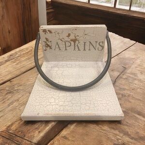 Rustic White Napkin Holder